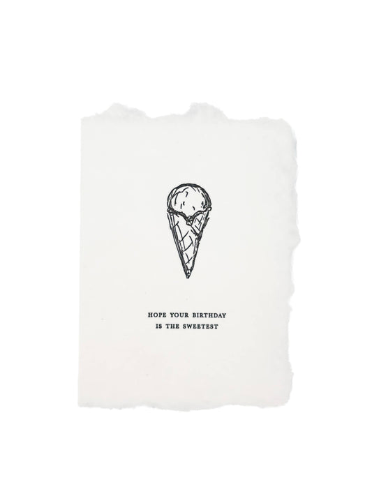 Handmade Birthday Card - Ice Cream Cone Sweetest