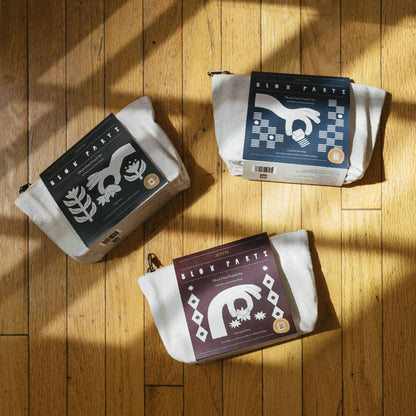 Block Printing Pouch Kit - Check & Dot Print
