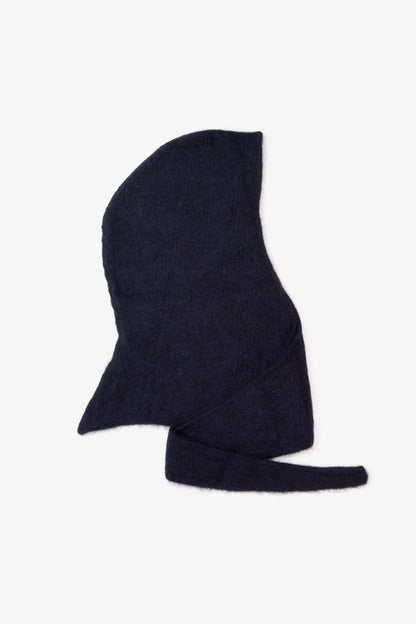 The Alpaca Hooded Scarf - Deep Sea Navy