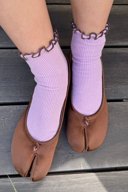 The Petite Ruffled Modal Socks - Multiple Color Options