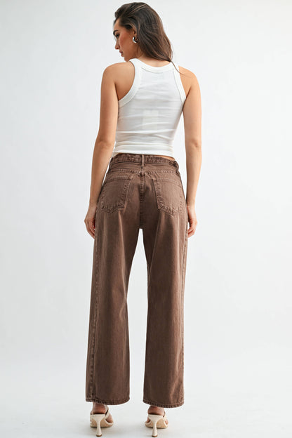 Barrel Jean Twist - Vintage Brown