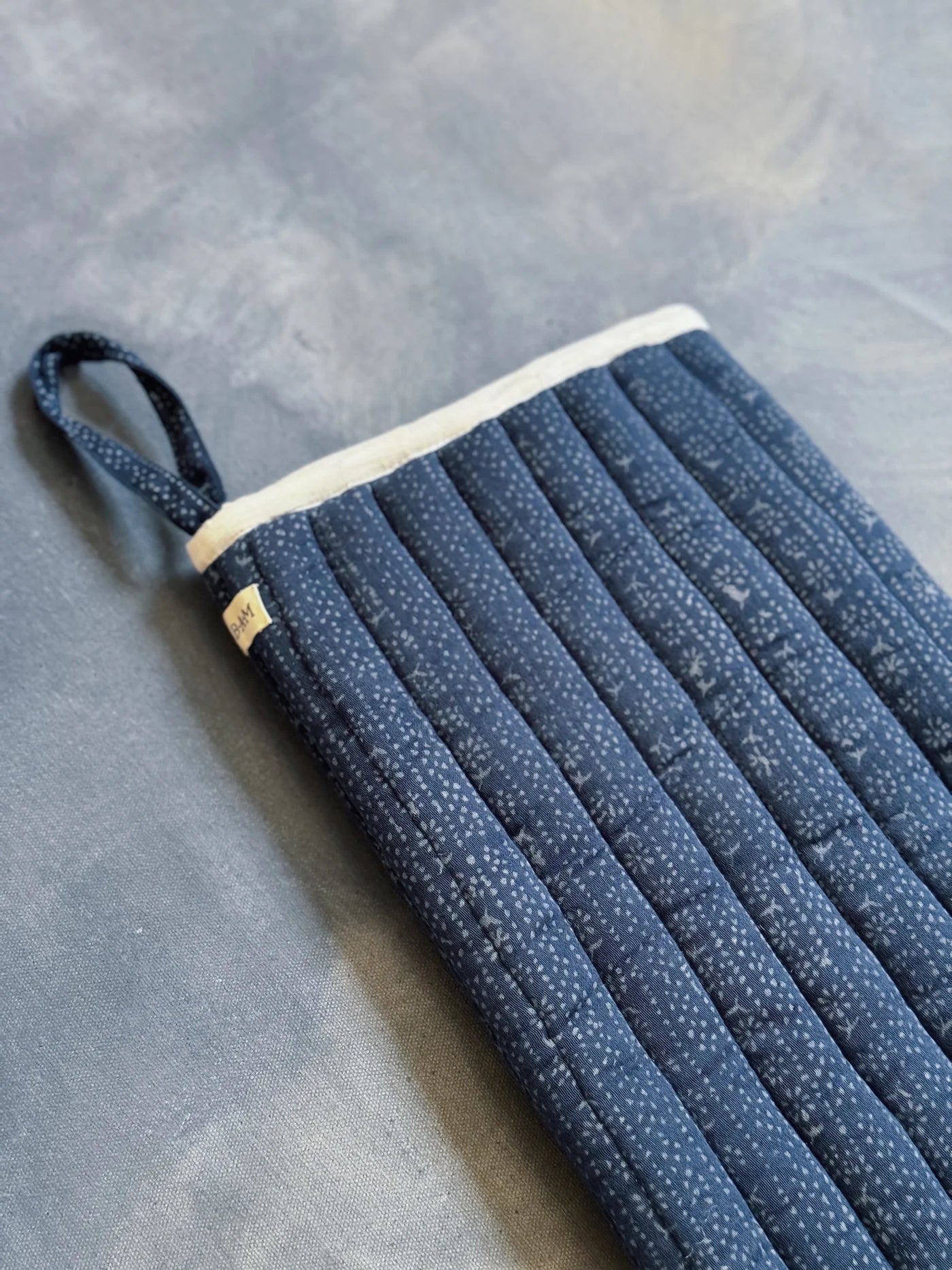 Patchwork Stocking - Calico Stripe Blue