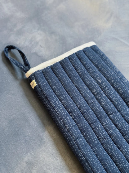 Patchwork Stocking - Calico Stripe Blue