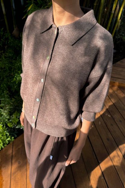 PREORDER Lou Cashmere Cardigan - Frappe