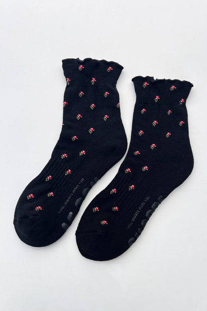 Petal Ruffled Hugger Crew Socks - Multiple Colors