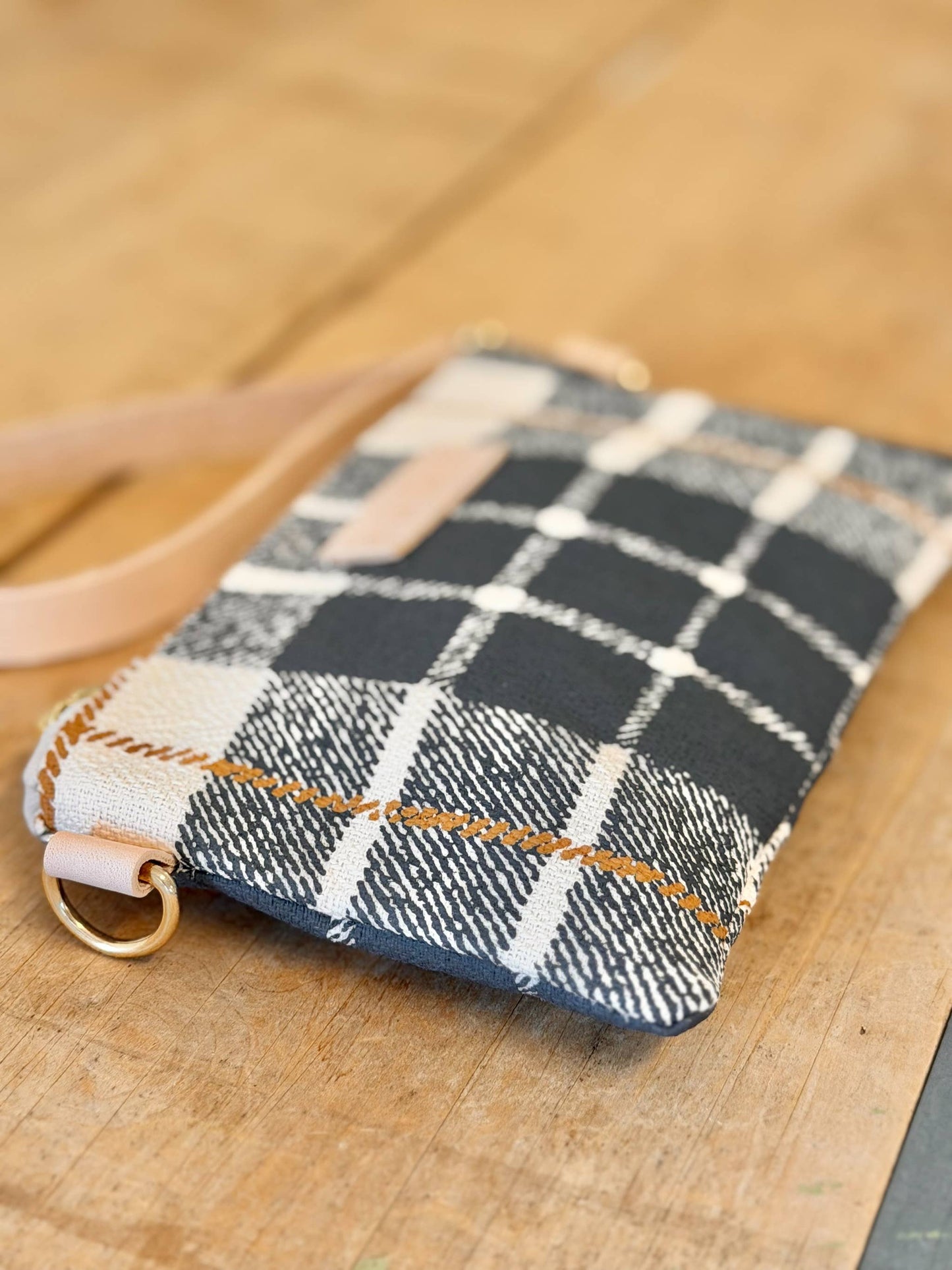 Two Color Tartan Plaid Ellie Wristlet - Multiple Colors