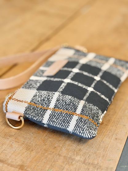 Two Color Tartan Plaid Ellie Wristlet - Multiple Colors