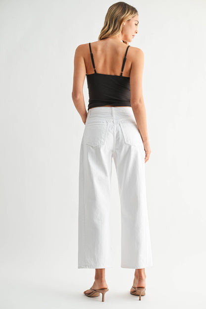 Barrel Jean Twist - Opt White