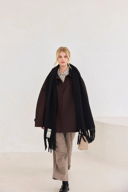 The Reykjavik Scarf with RWS Wool - Black