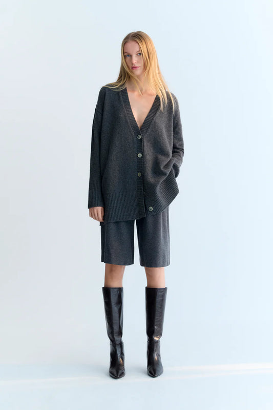Agatha Cardigan - Mid Grey