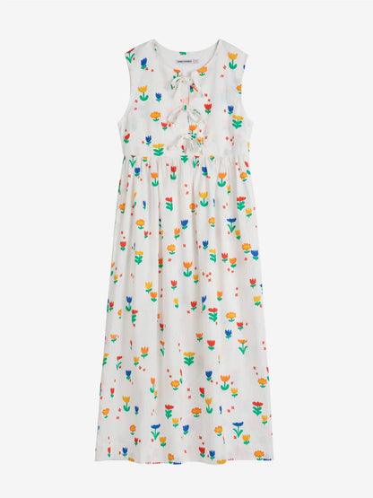 Garden Party Print Tie String Dress