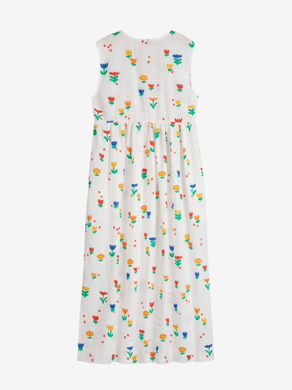 Garden Party Print Tie String Dress