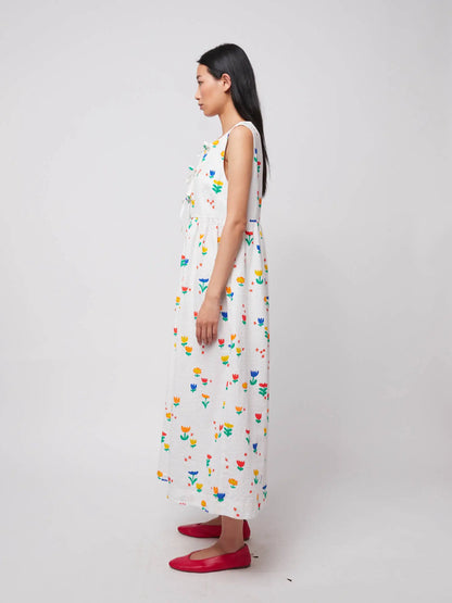 Garden Party Print Tie String Dress
