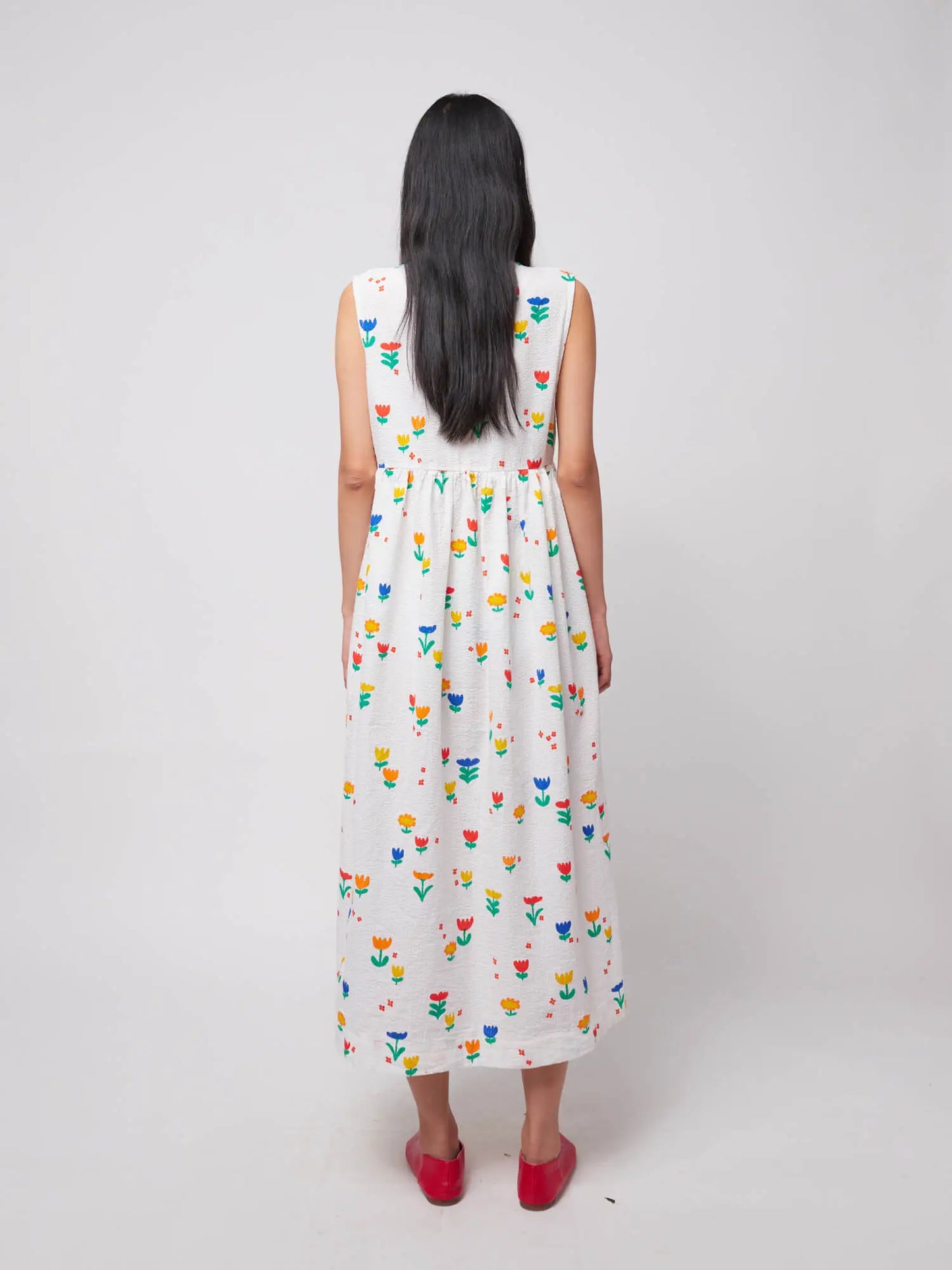 Garden Party Print Tie String Dress