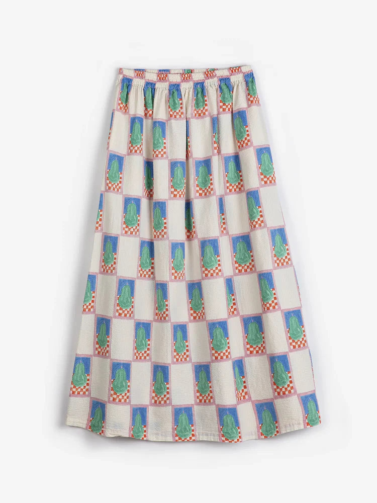 Simple Pear Pattern Evasé Skirt