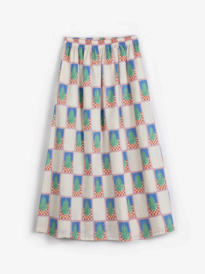 Simple Pear Pattern Evasé Skirt