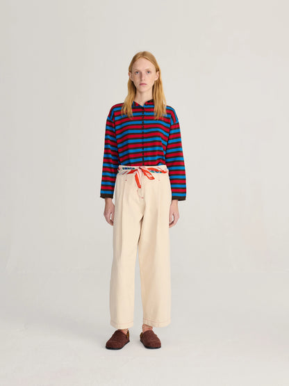 Striped Cotton Cardigan