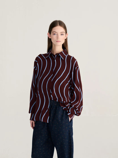 Psychedelic Stripes All Over Fluid Shirt