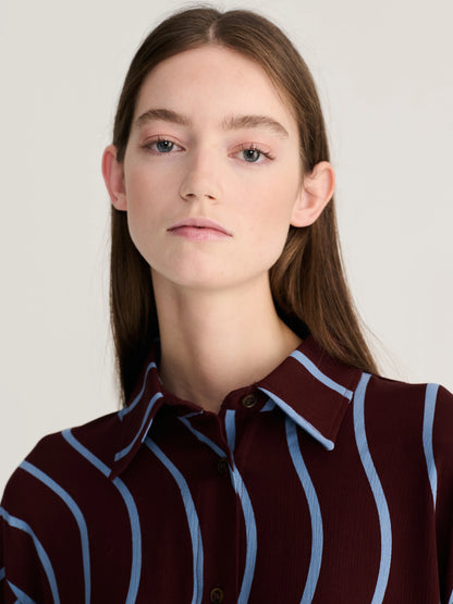 Psychedelic Stripes All Over Fluid Shirt