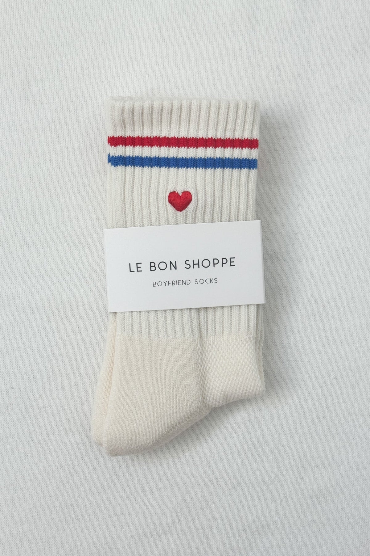 Embroidered Boyfriend Socks - Multiple Colors
