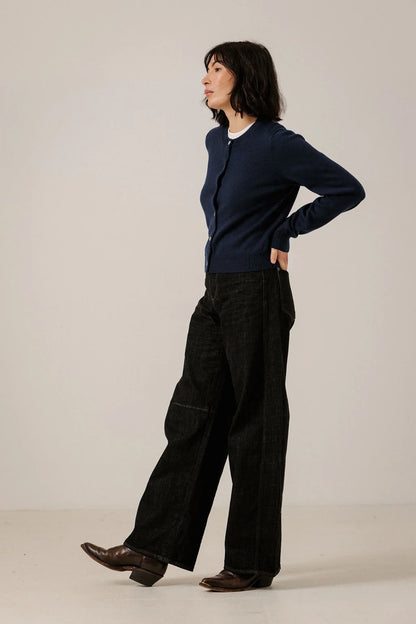 Classic Merino Cardigan - Navy