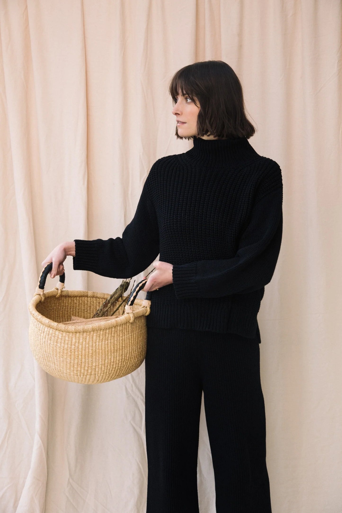 Tora Organic Cotton Jumper - Black