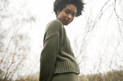 Sugi Organic Cotton Cardigan - Soft Khaki