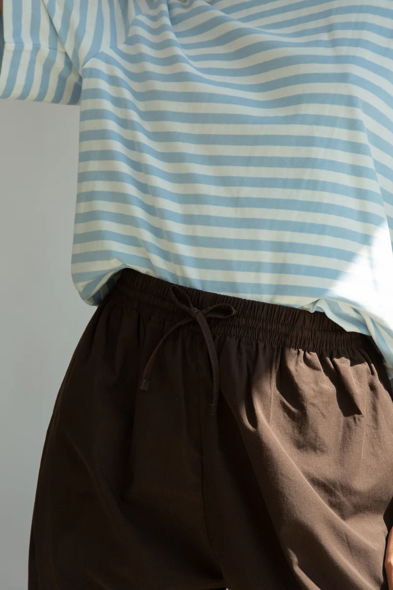 Cedar Organic Cotton Poplin Trouser in Cacao