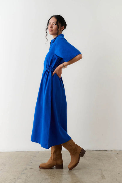 Long Utility Dress - Cobalt