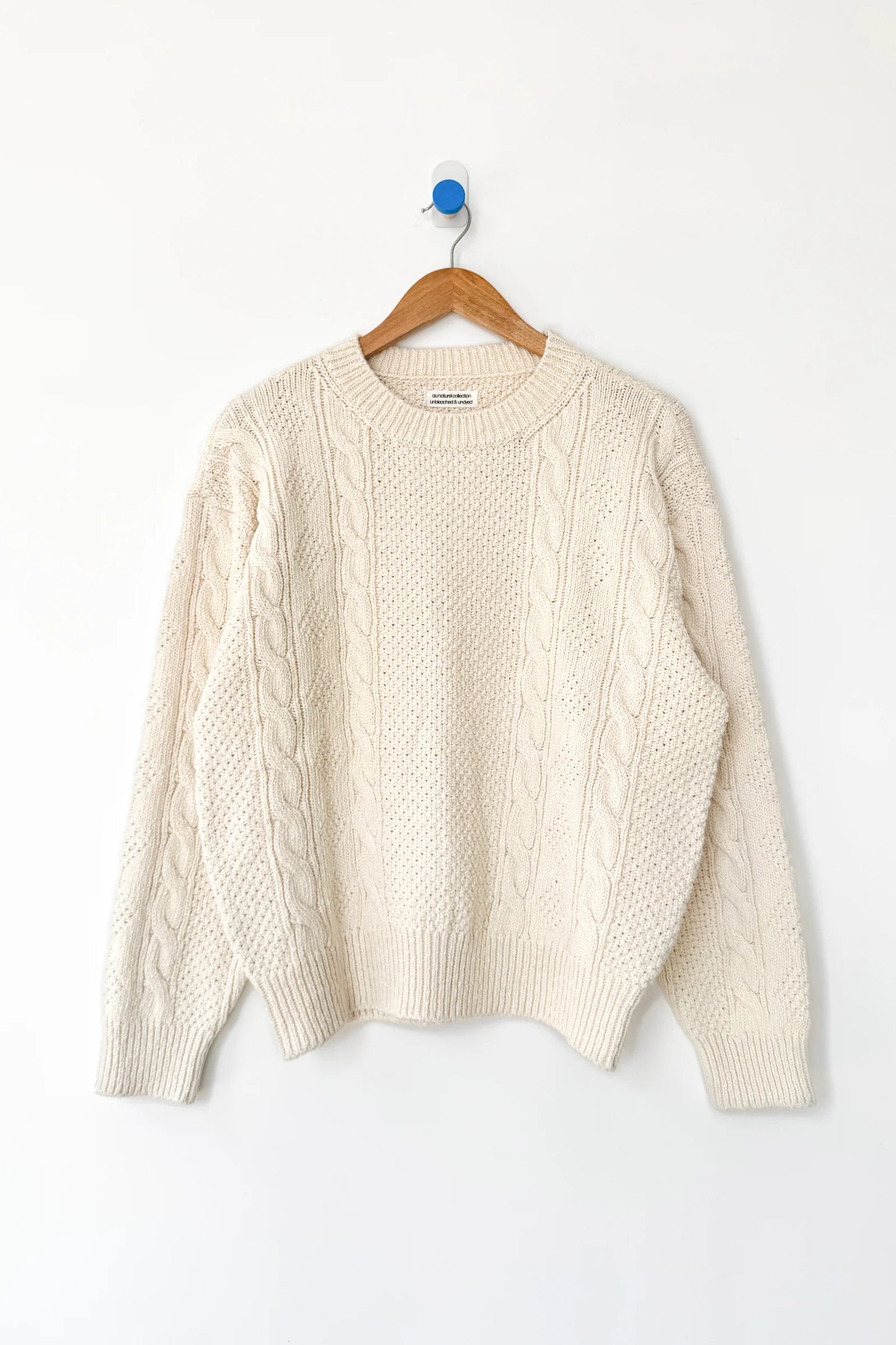 PRE-ORDER Cotton Fisherman Sweater - Naturel