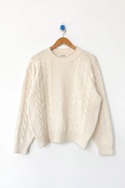 PRE-ORDER Cotton Fisherman Sweater - Naturel