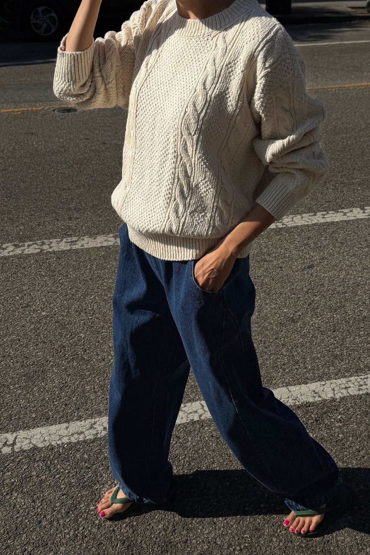 PRE-ORDER Cotton Fisherman Sweater - Naturel