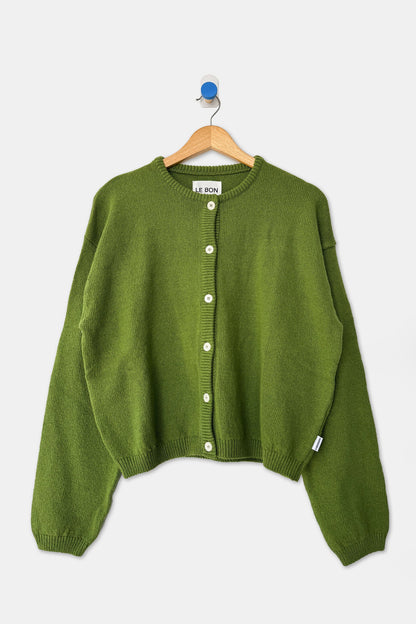 PREORDER Cotton Leila Cardigan - Avocado