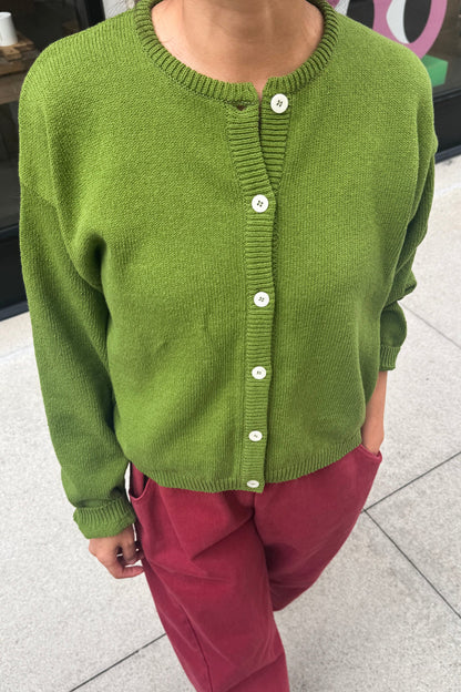 PREORDER Cotton Leila Cardigan - Avocado