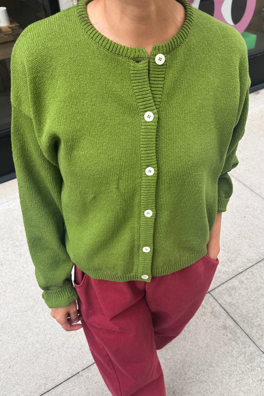 PREORDER Cotton Leila Cardigan - Avocado