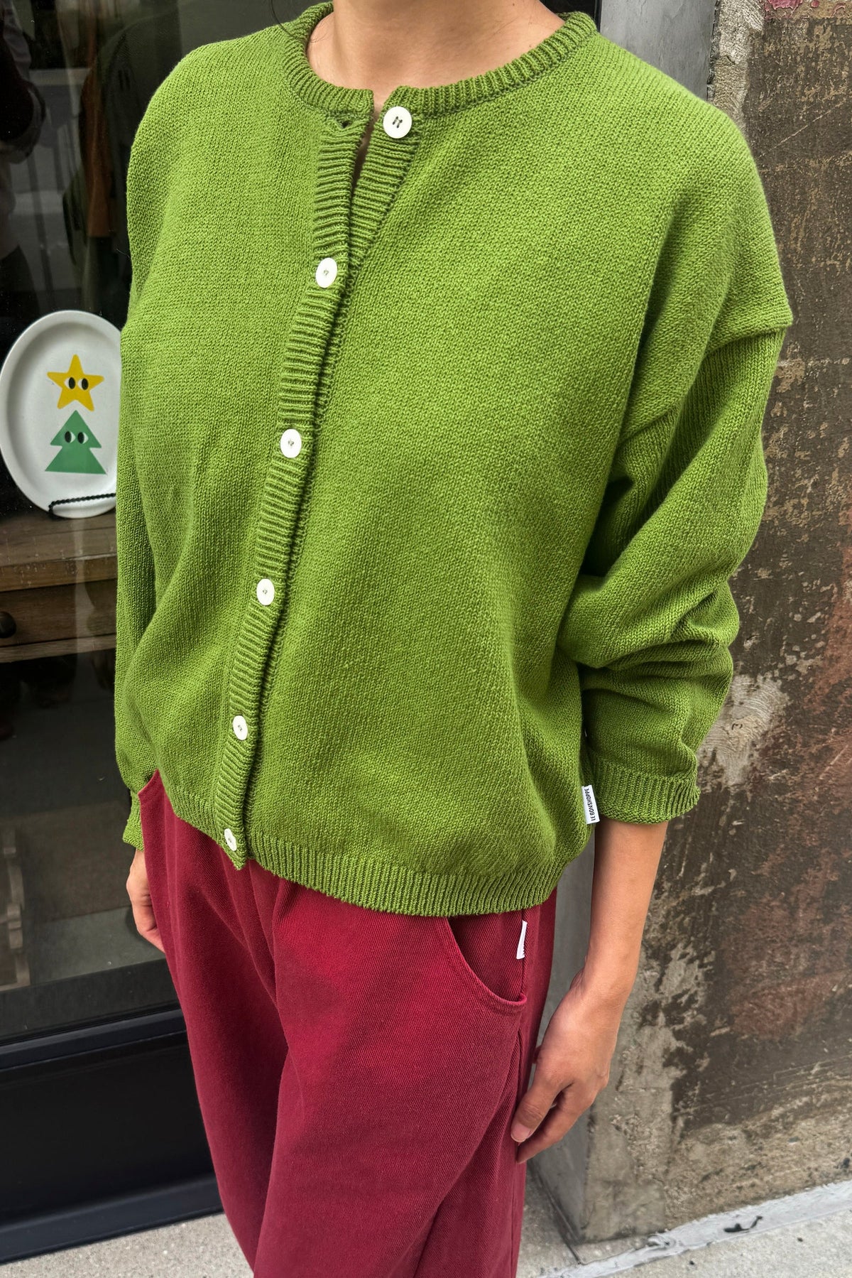 PREORDER Cotton Leila Cardigan - Avocado