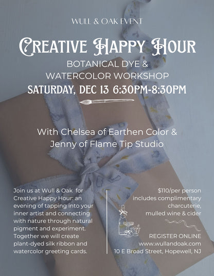 Dec. 13 | Creative Happy Hour: Botanical Dye & Watercolor Workshop