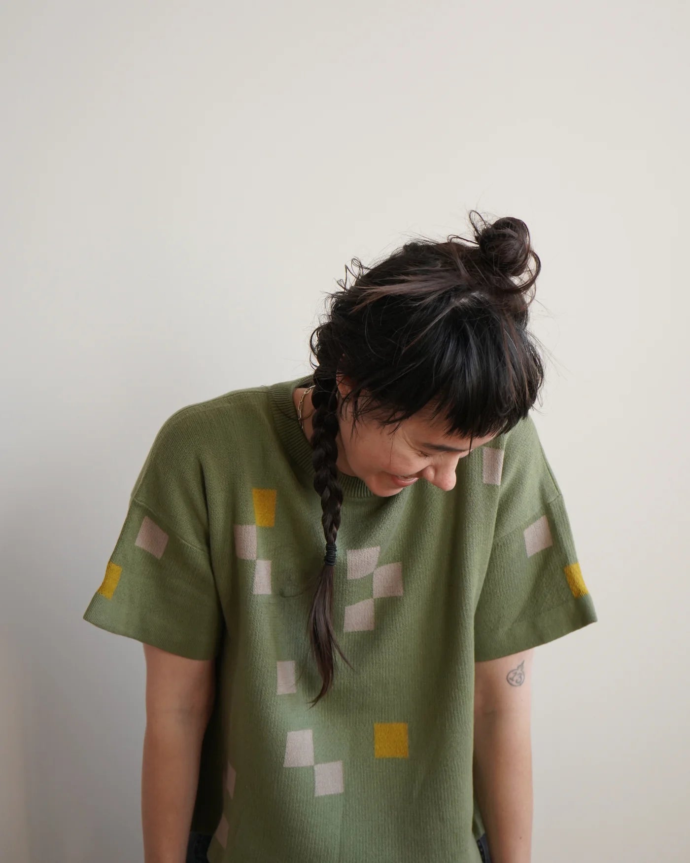 Albers Short Sleeve Sweater Tee - Olivine