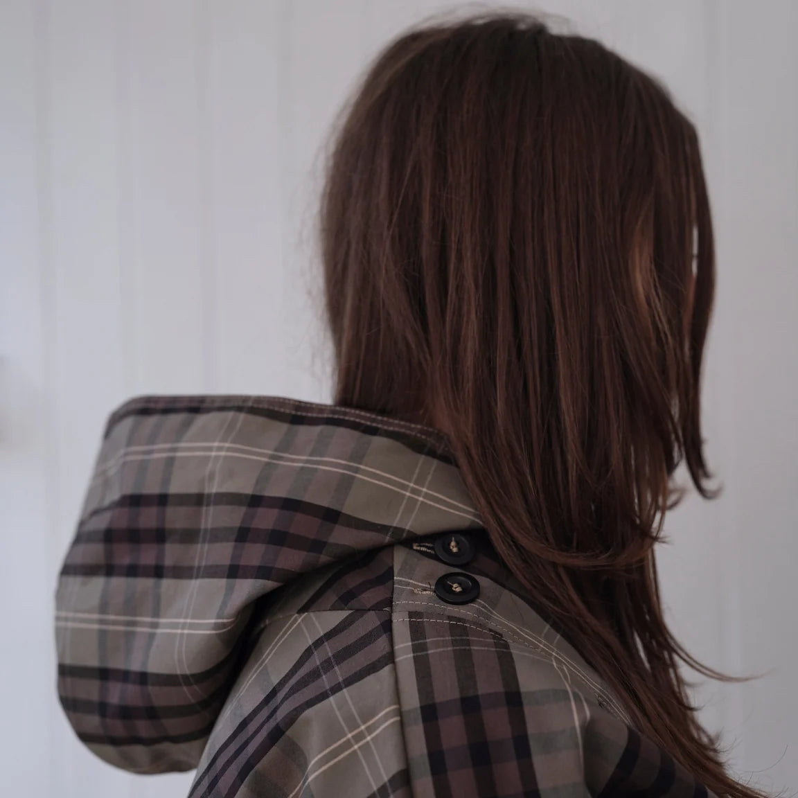 Waxed Cotton Batwing Jacket - Tartan