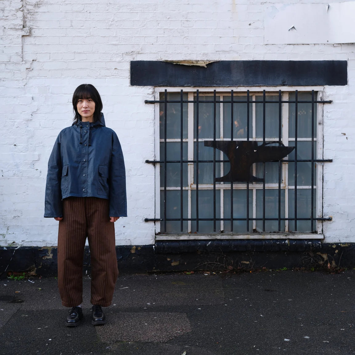 Waxed Cotton Pop Jacket - Vintage Navy