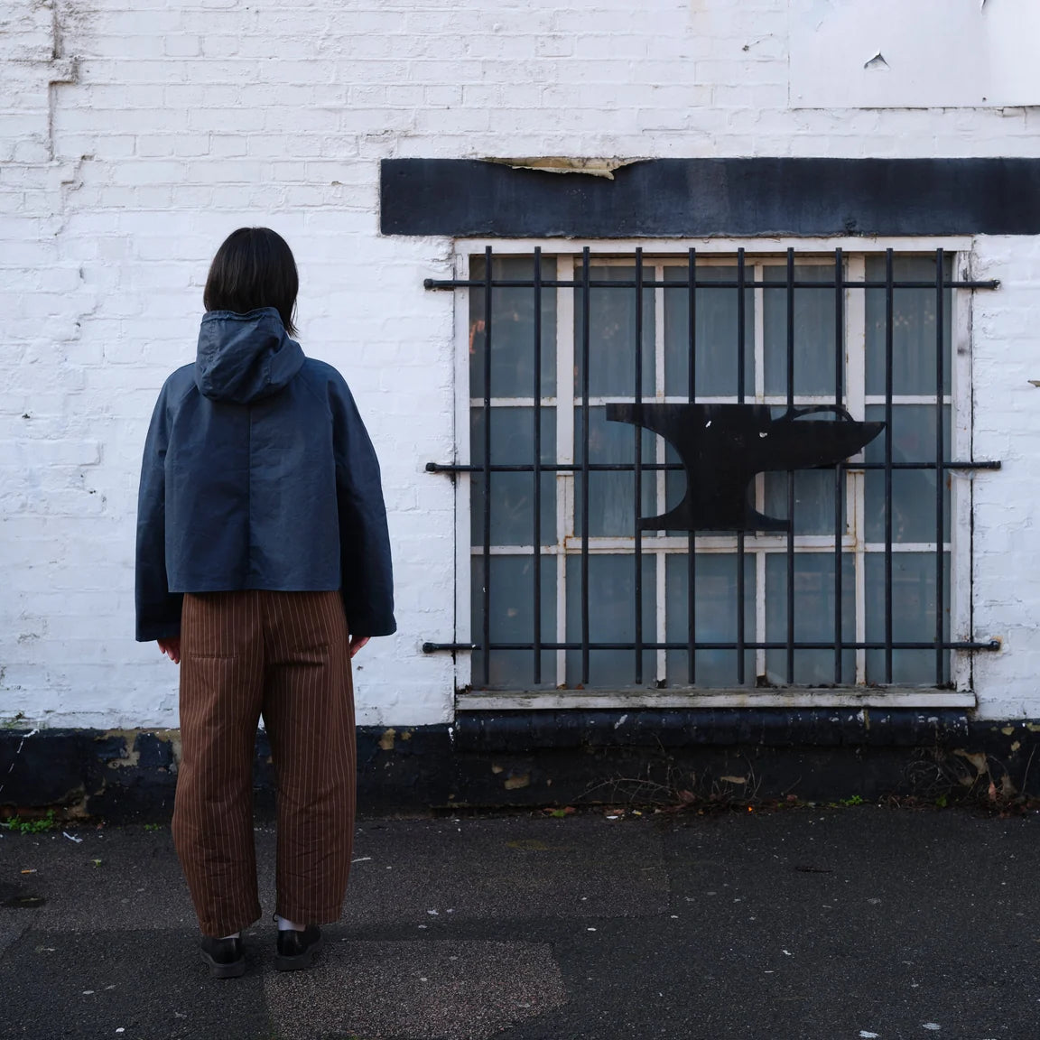 Waxed Cotton Pop Jacket - Vintage Navy