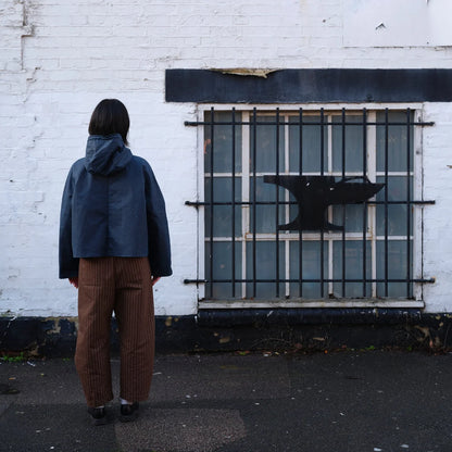 Waxed Cotton Pop Jacket - Vintage Navy