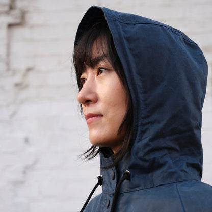 Waxed Cotton Pop Jacket - Vintage Navy