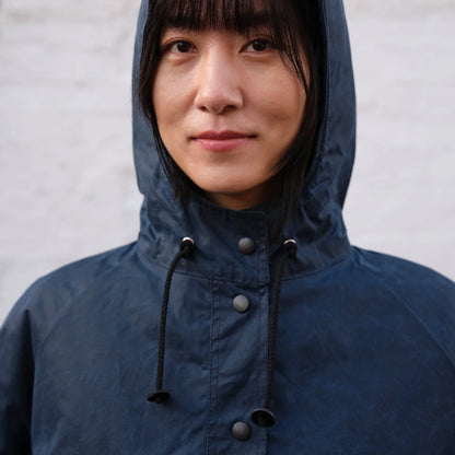 Waxed Cotton Pop Jacket - Vintage Navy