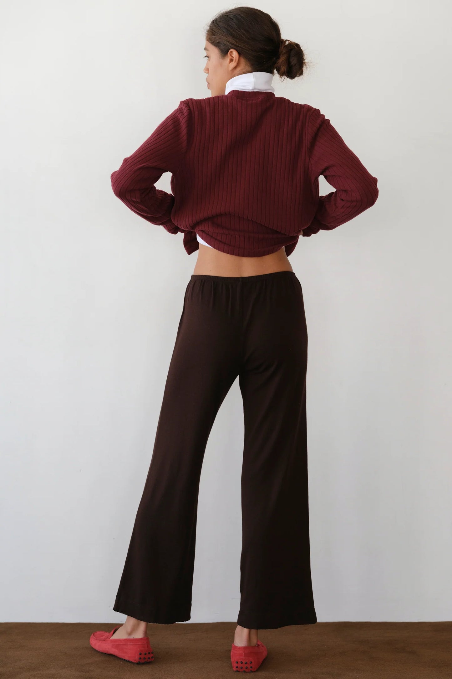 The Sweater Rib Cardi - Oxblood
