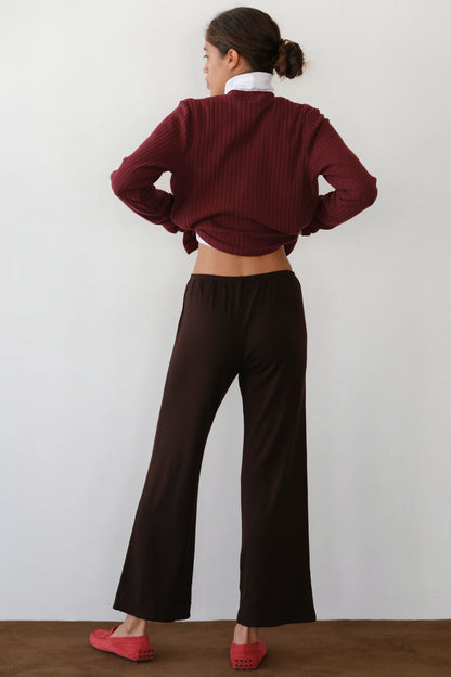 The Sweater Rib Cardi - Oxblood