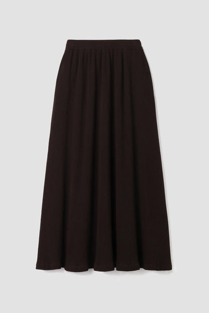 Fiona-Rae Organic Cotton Rib Skirt - Cacao