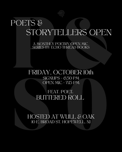 OCT. 10 | Poets & Storytellers Open