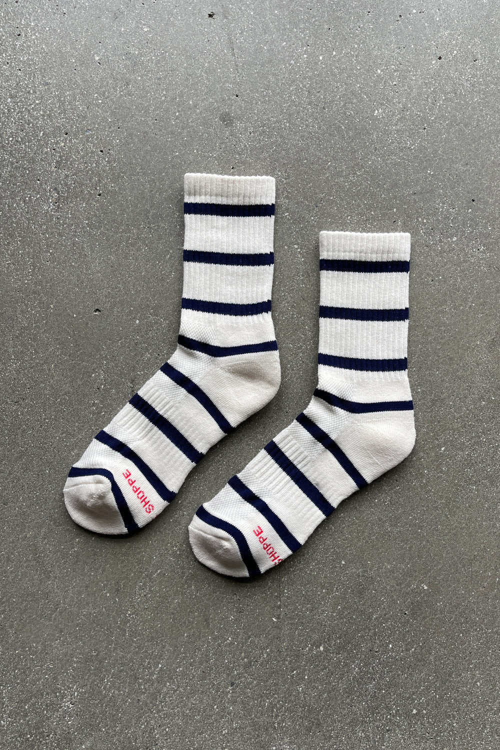 Striped Boyfriend Socks - Sailor