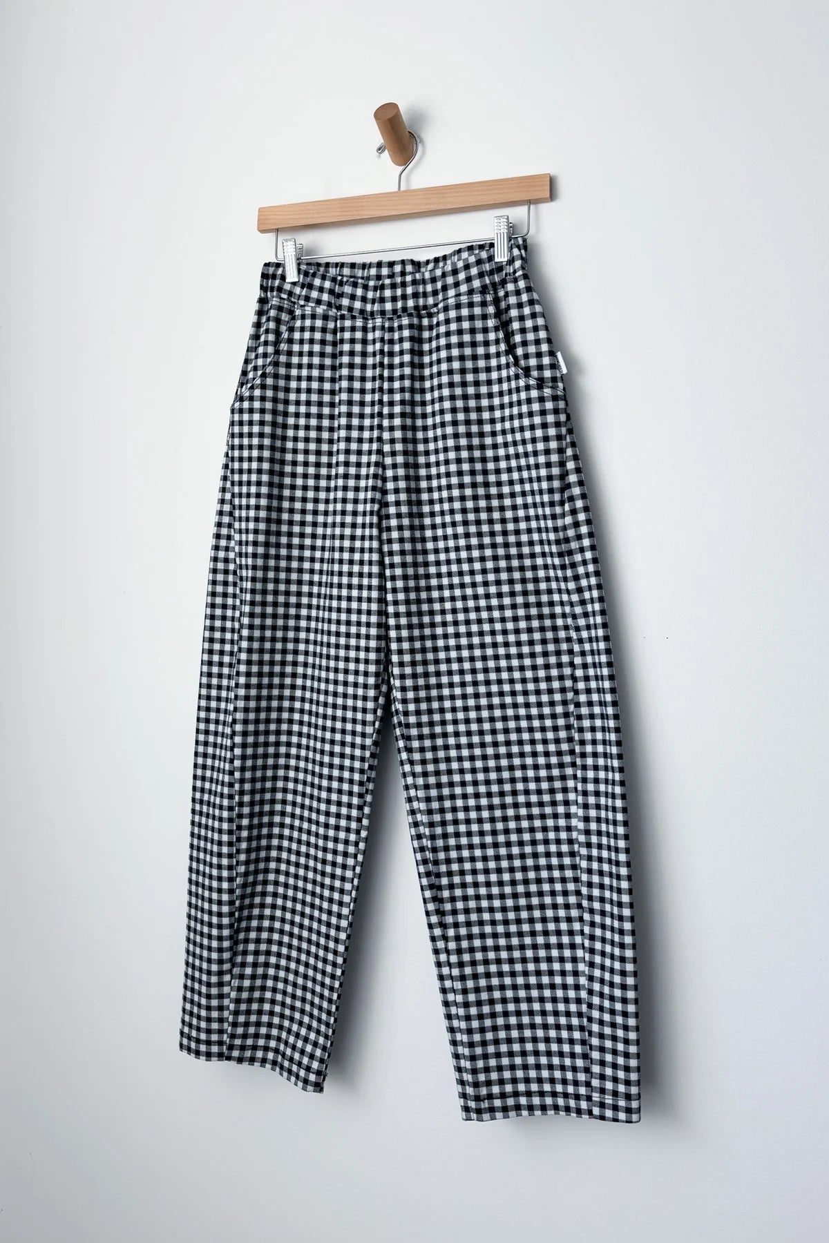 Gingham Arc Pants - Navy Gingham